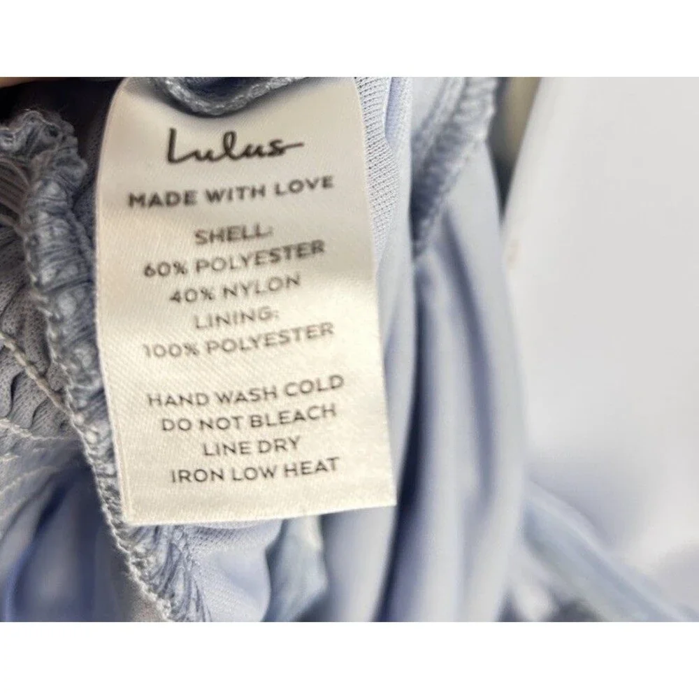 Lulus Gorgeous Excellence Light Blue Tiered Midi Floral Burnout Corset Size XS - Picture 10 of 11